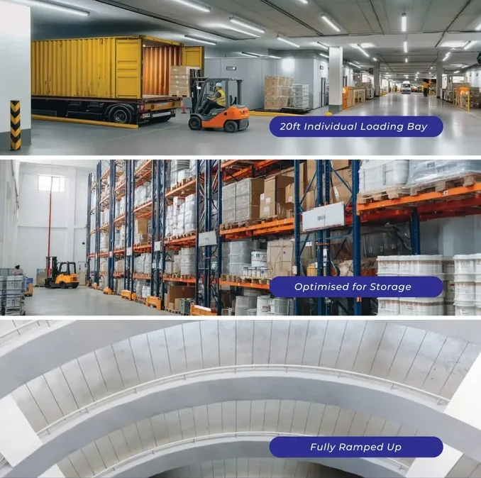 20ft container accessible loading bay at KeyStone @ Mandai